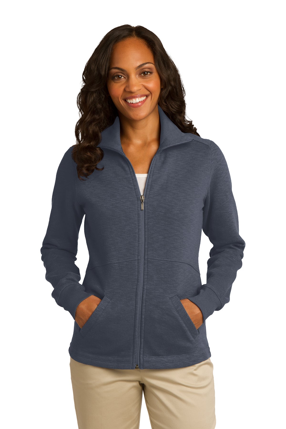 # L293 Port Authority® Ladies Slub Fleece Full-Zip Jacket