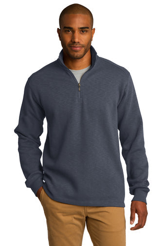 VA F295 Port Authority® Slub Fleece 1/4-Zip Pullover