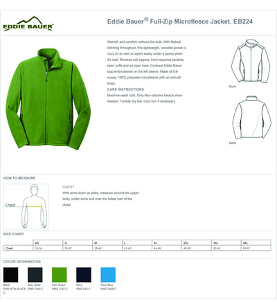 MEDSTAR EB224 Men's Eddie Bauer® Full-Zip Microfleece Jacket