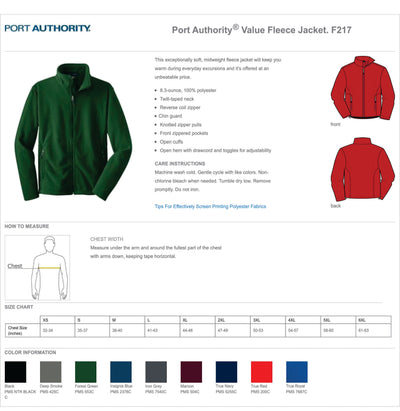 VA F217 Port Authority® Men's Value Fleece Jacket