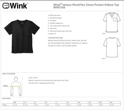 WW5068 Wink® Men's Premiere Flex™ V-Neck Top