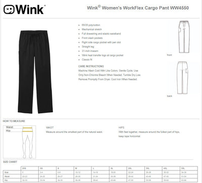 WW4550 Wink® Women’s WorkFlex™ Cargo Pant