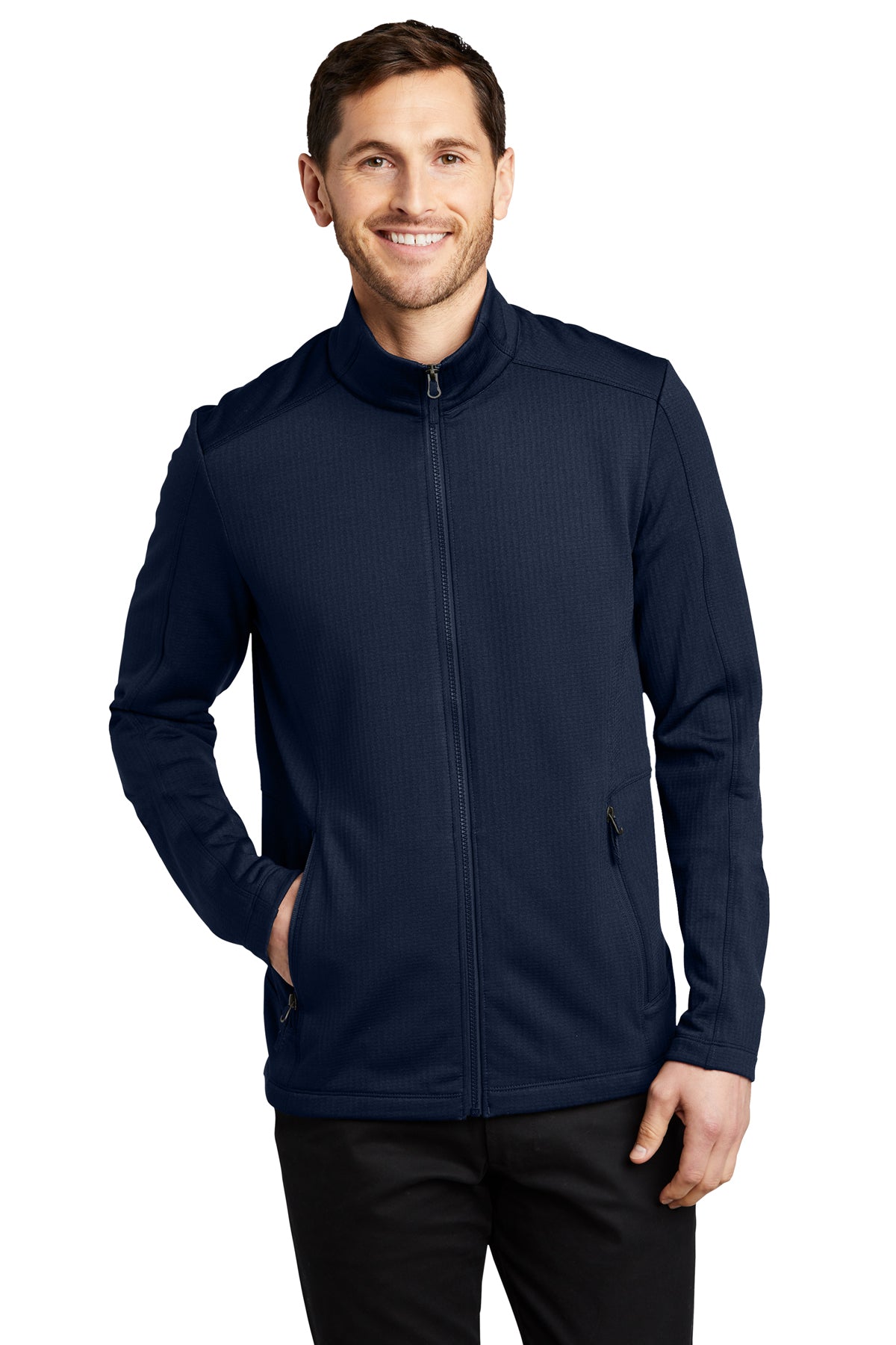 JH F239 Port Authority® Men's Grid Fleece Jacket