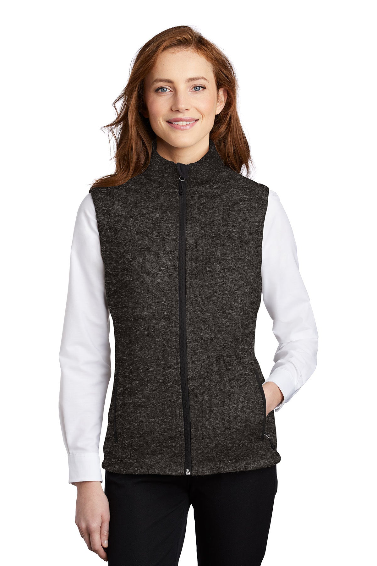 VA L236 Port Authority ® Ladies Sweater Fleece Vest